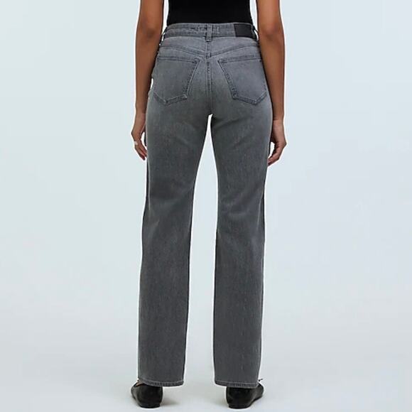 Madewell Jean Womens 25 Petite Gray Curvy 90s Straight Leg Cross Tab Closure - Picture 9 of 16